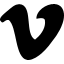 Schwarzes Vimeo Logo