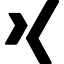 Schwarzes XING Logo